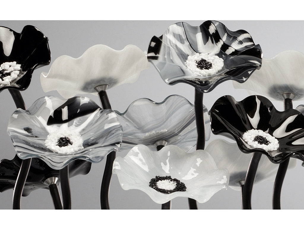 Floor Standing Cluster - Glass Flowers by Scott Johnson