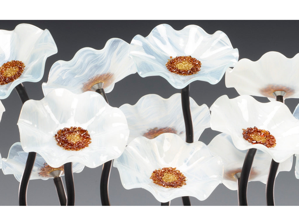 Floor Standing Cluster - Glass Flowers by Scott Johnson