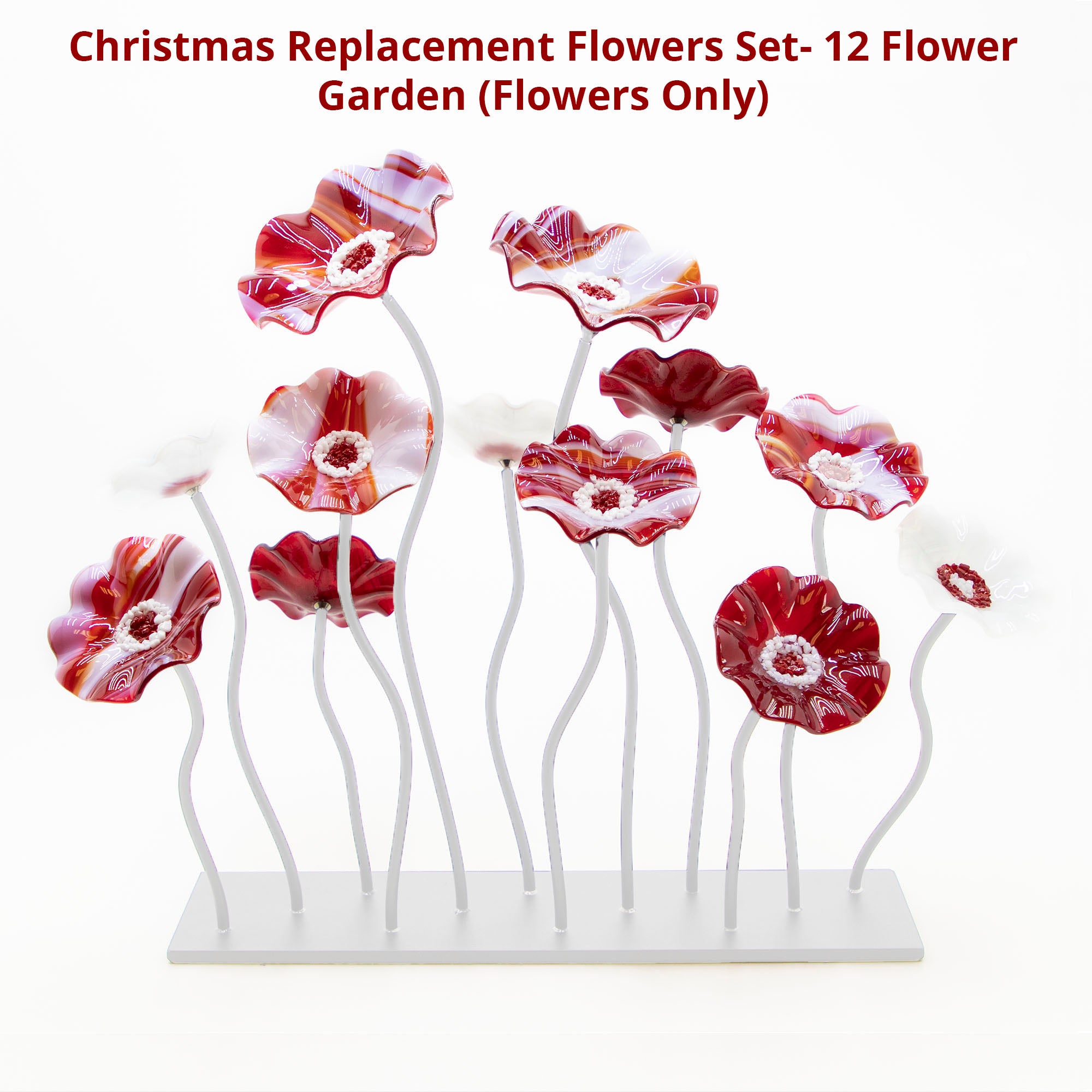 Christmas Replacement Flowers Set - 12 Flower Garden