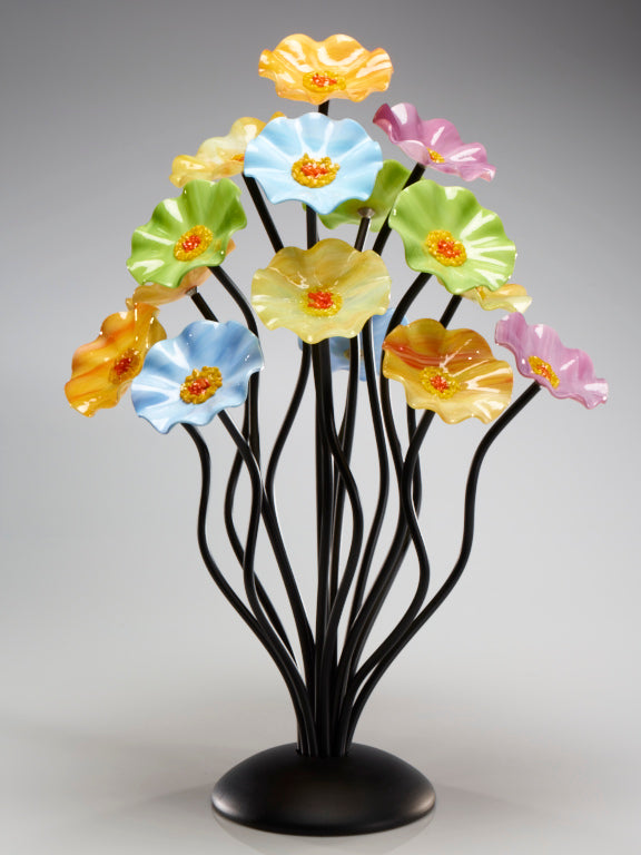 15 flower tree Pastel - Glass Flowers by Scott Johnson