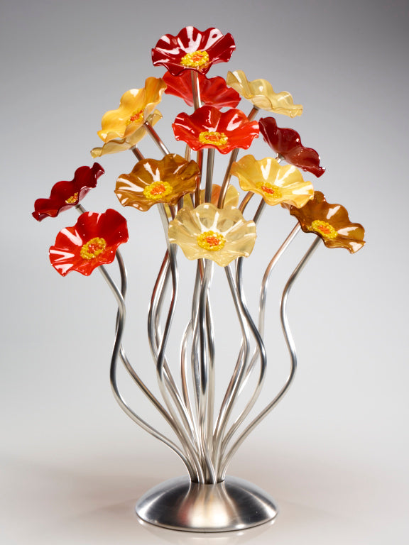 15 flower tree Tuscany glass flowers - Glass Flowers by Scott Johnson