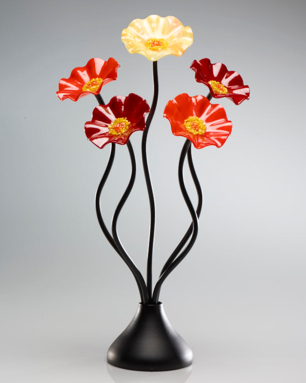 5 Flower Autumn - Glass Flowers by Scott Johnson