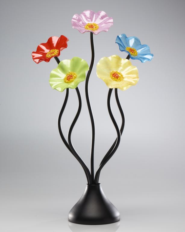 5 Flower Beach - Glass Flowers by Scott Johnson
