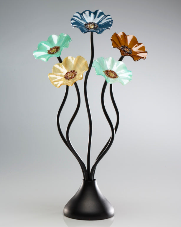 5 Flower Sundrella - Glass Flowers by Scott Johnson