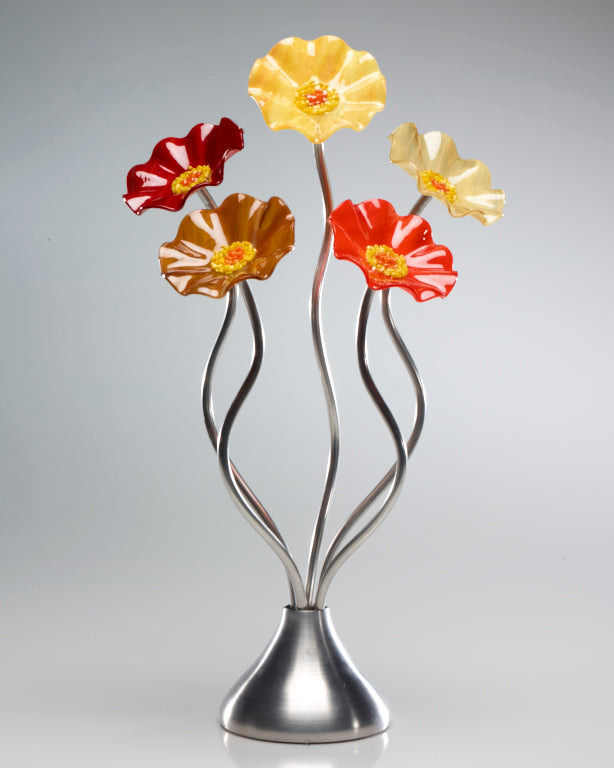 5 Flower Tuscany - Glass Flowers by Scott Johnson
