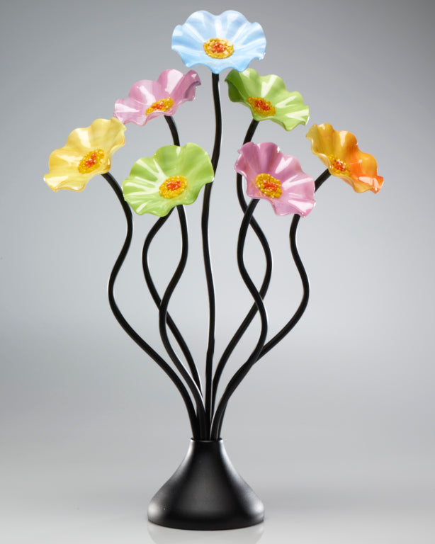 7 Flower Pastel - Glass Flowers by Scott Johnson