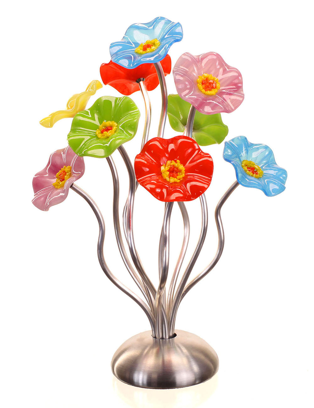 9 flower Beach - Glass Flowers by Scott Johnson