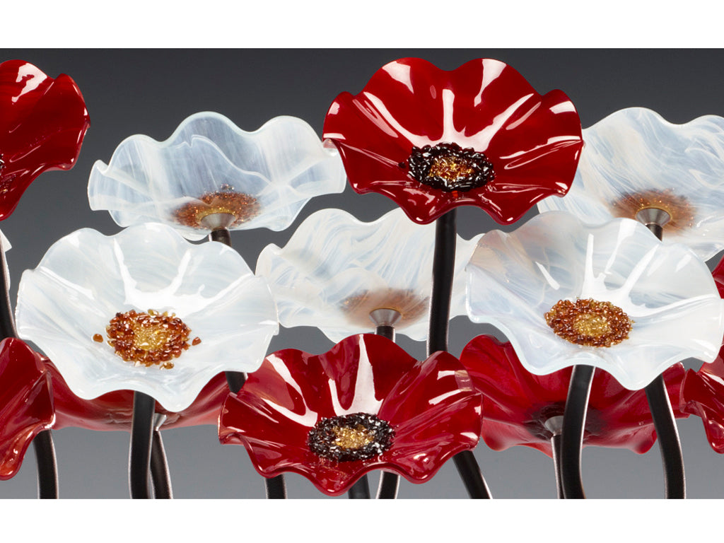 5 Flower Christmas - Glass Flowers by Scott Johnson