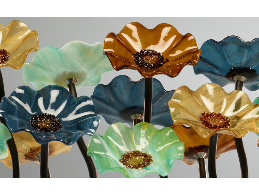 7 Flower Sundrella - Glass Flowers by Scott Johnson