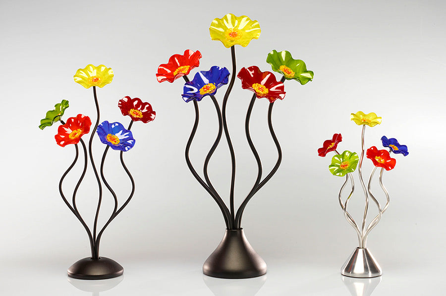 5 Flower Rainbow - Glass Flowers by Scott Johnson