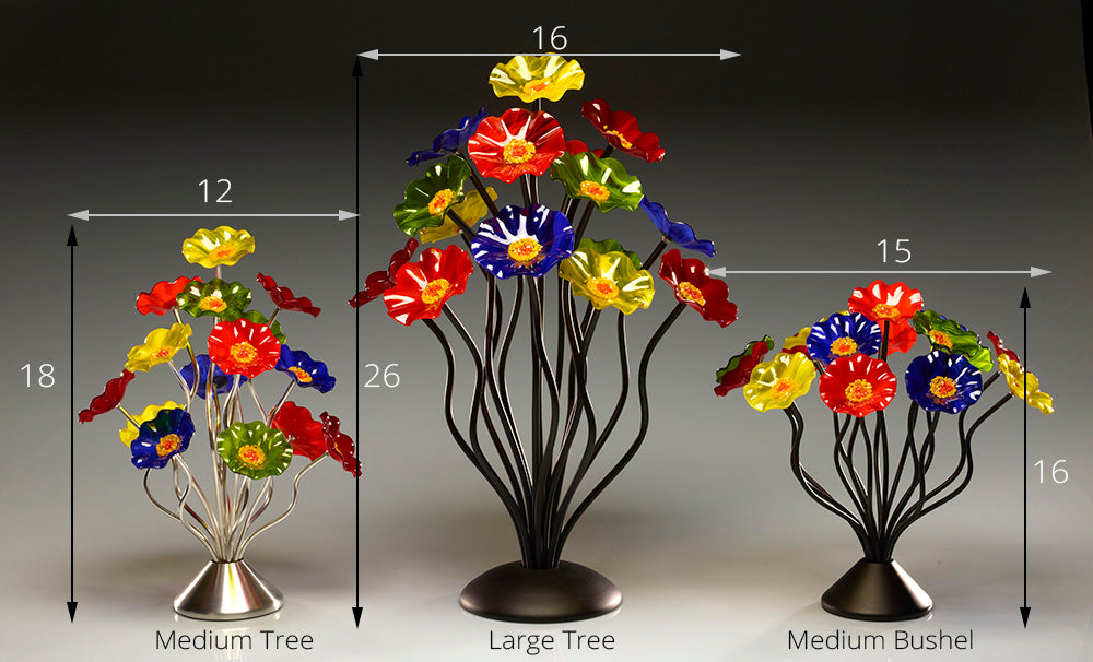 15 flower tree Monsoon - Glass Flowers by Scott Johnson