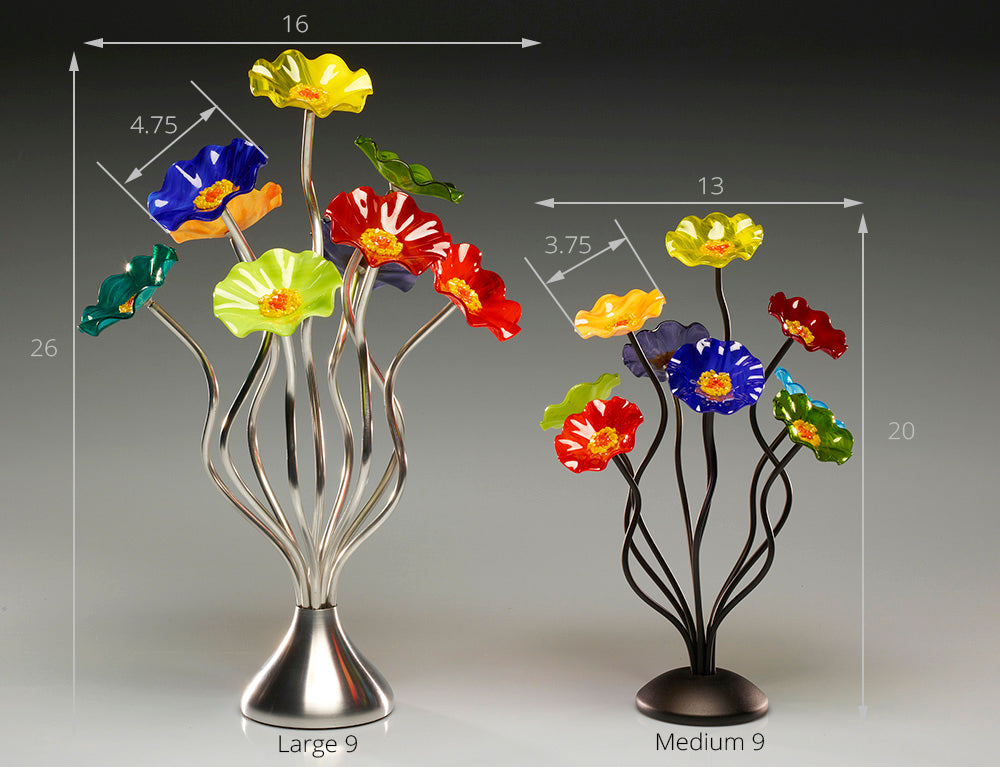 9 flower Chicago - Glass Flowers by Scott Johnson