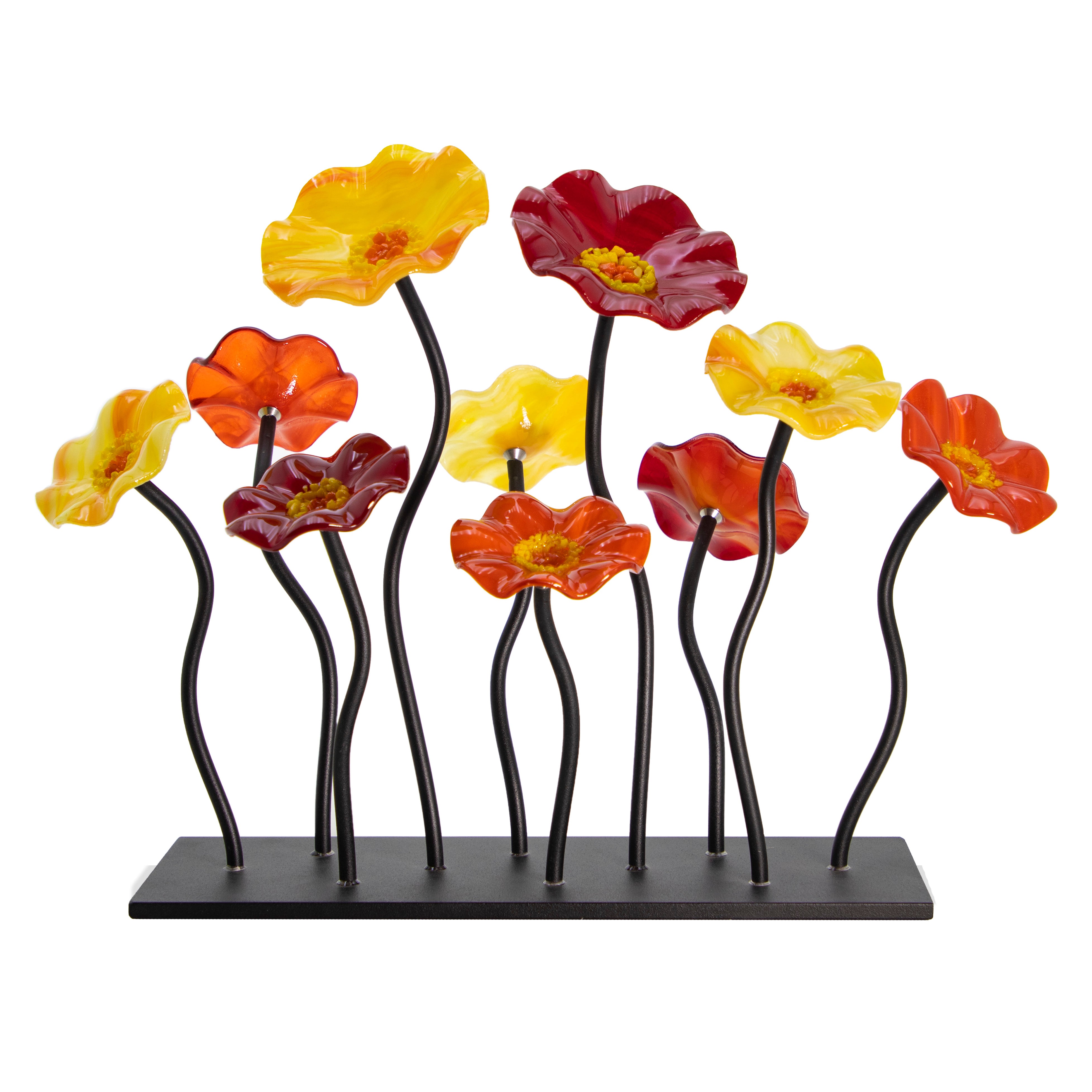 Garden 10 Flower Autumn: A Masterpiece of Kiln-Formed Glass Art