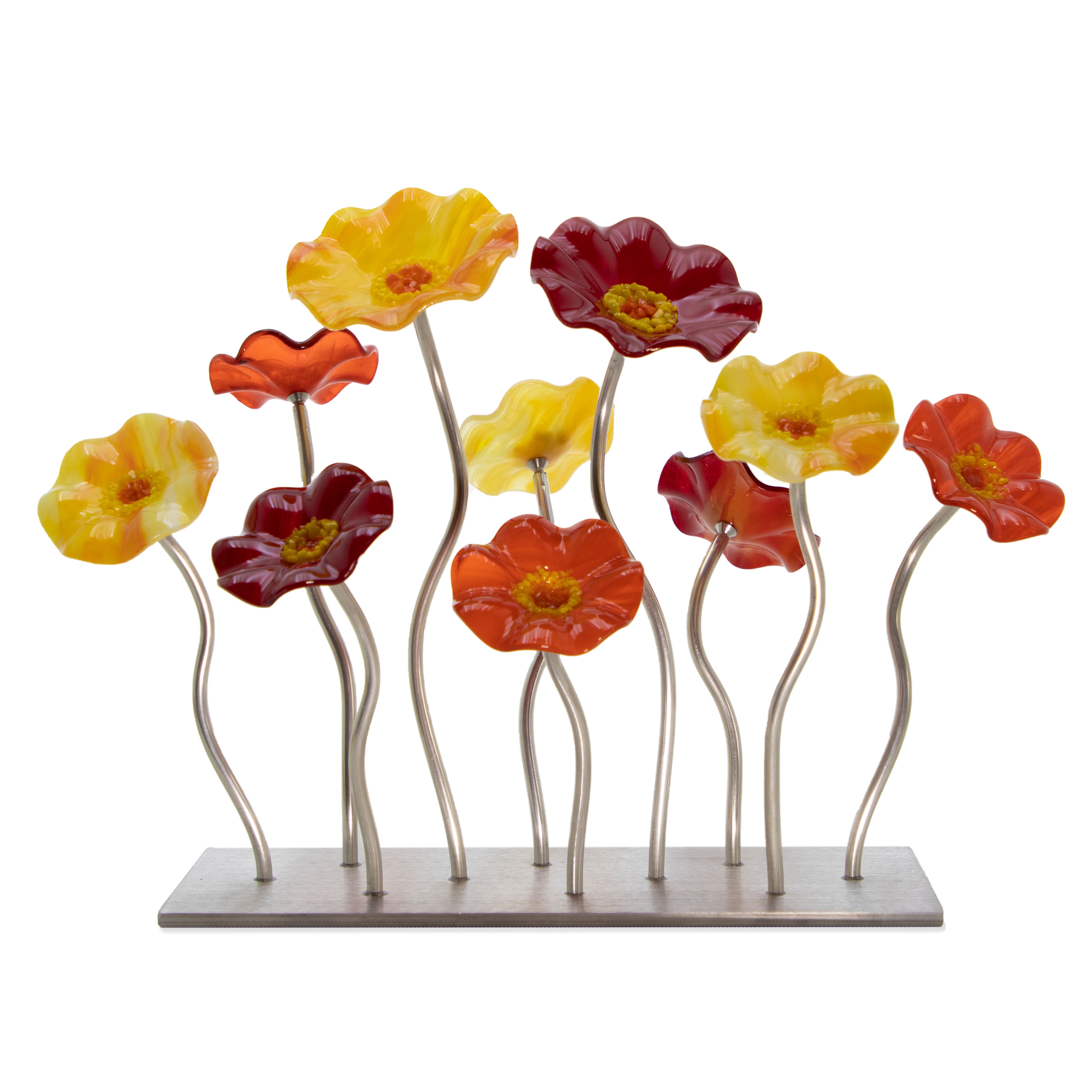 Garden 10 Flower Autumn: A Masterpiece of Kiln-Formed Glass Art