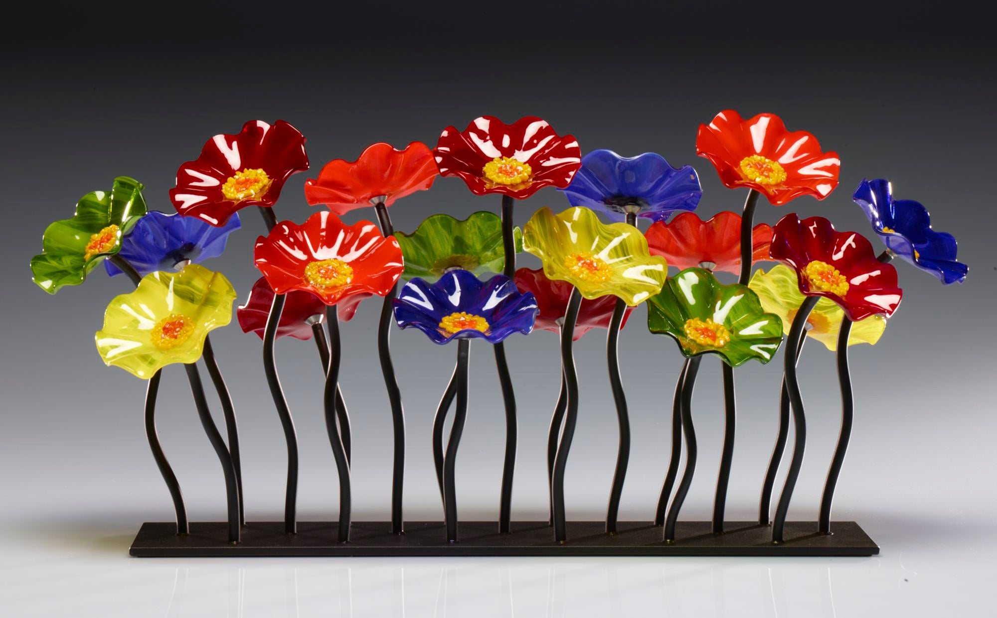 Garden 19 Rainbow 108 - Glass Flowers by Scott Johnson