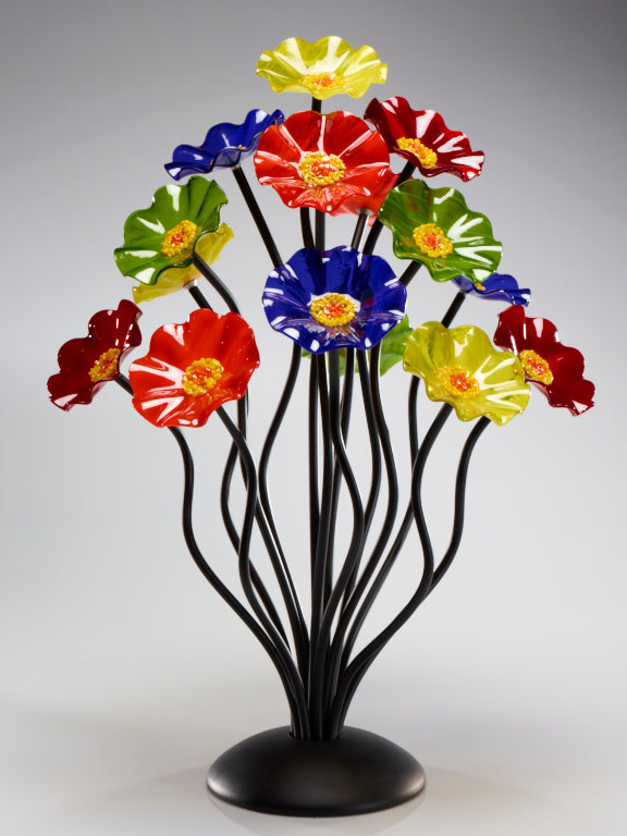 15 flower tree Rainbow - Glass Flowers by Scott Johnson