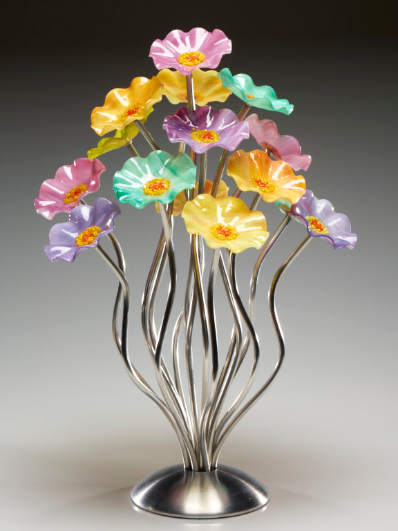 15 flower tree Monsoon - Glass Flowers by Scott Johnson