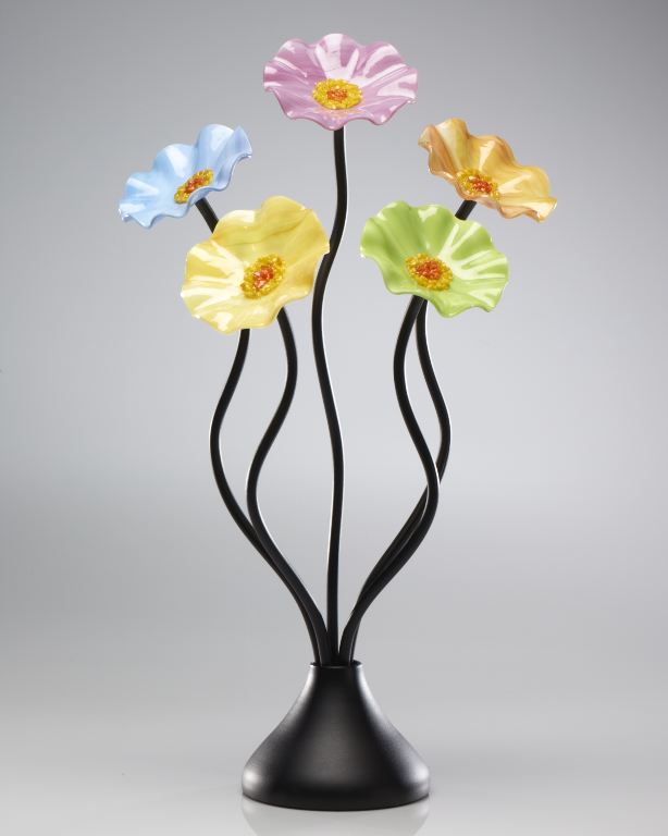 5 Flower Pastel - Glass Flowers by Scott Johnson