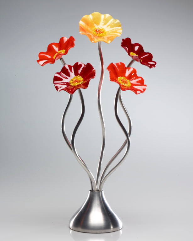 5 Flower Autumn - Glass Flowers by Scott Johnson