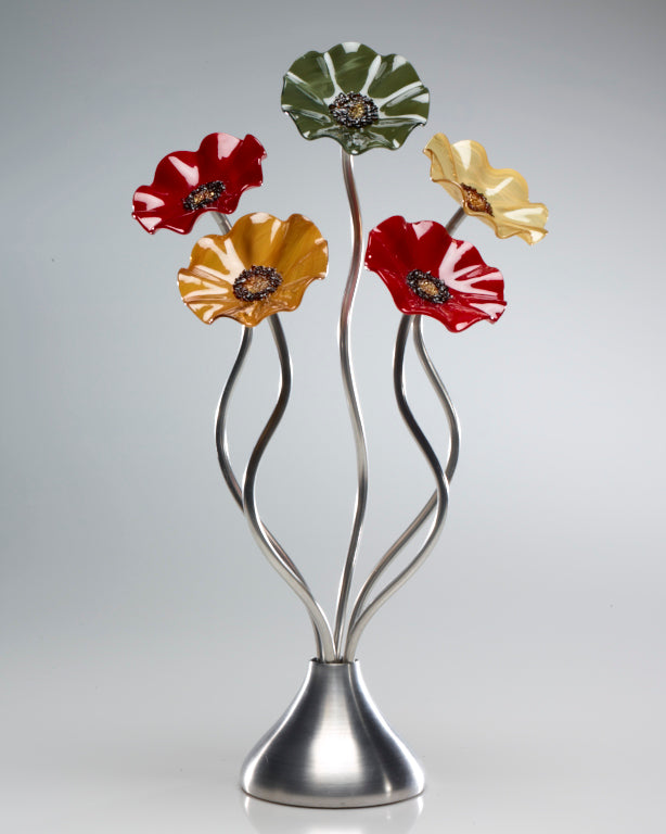 5 Flower Breckenridge - Glass Flowers by Scott Johnson