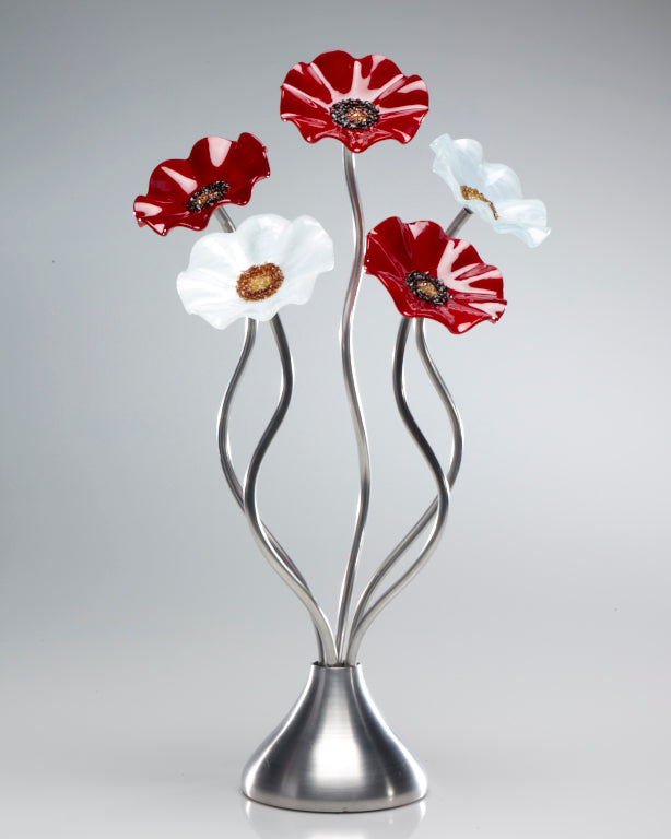 5 Flower Christmas - Glass Flowers by Scott Johnson