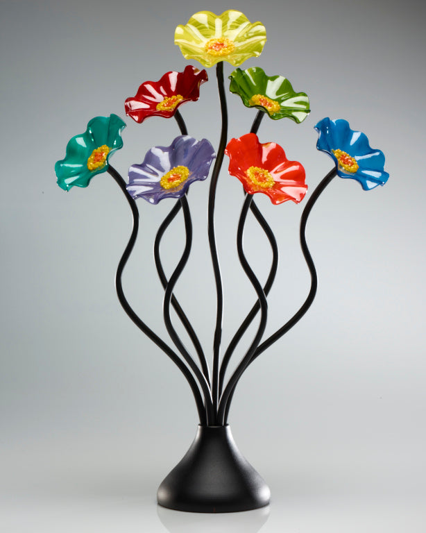 7 Flower Rainbow - Glass Flowers by Scott Johnson