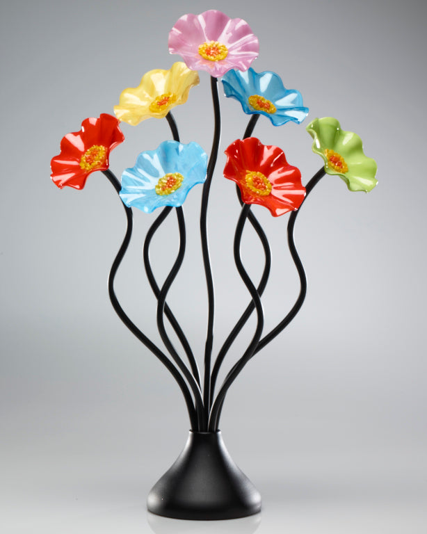 7 Flower Beach - Glass Flowers by Scott Johnson