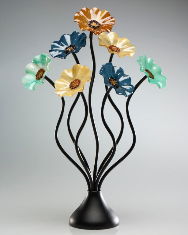 7 Flower Sundrella - Glass Flowers by Scott Johnson