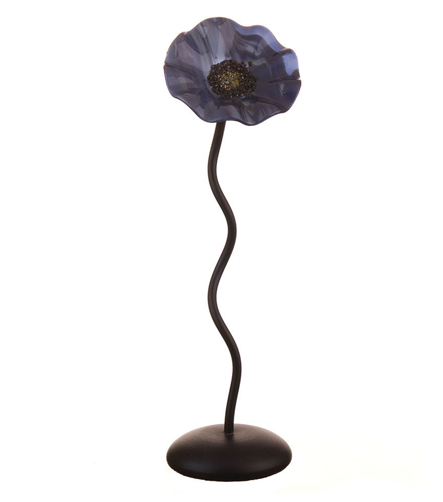 Single Stem - Navy BC - Glass Flowers by Scott Johnson