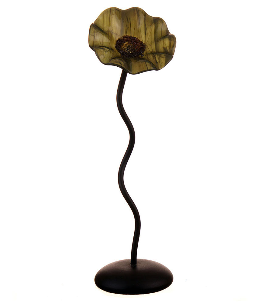 Single Stem - Olive BC - Glass Flowers by Scott Johnson