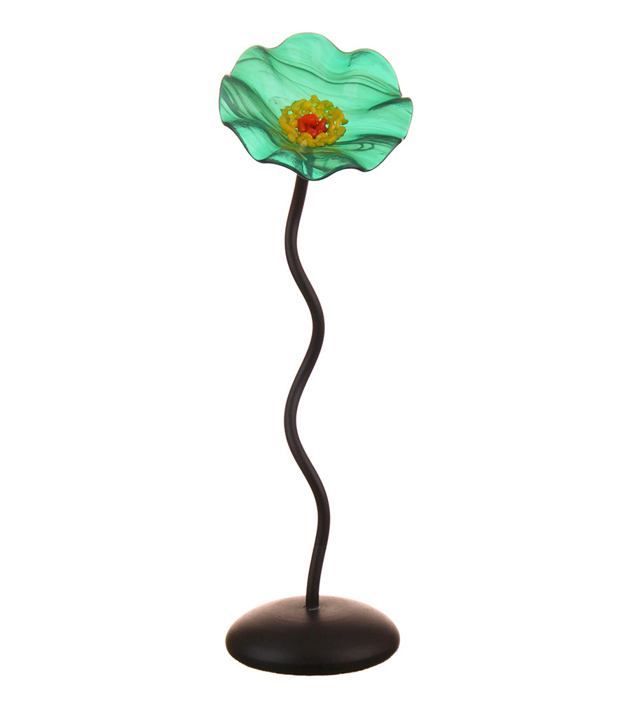 Single Stem - Teal - Glass Flowers by Scott Johnson