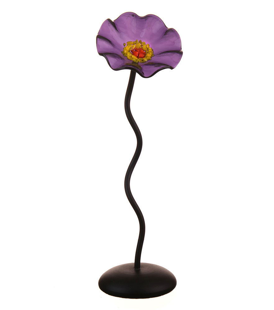 Single Stem - Trans Purple - Glass Flowers by Scott Johnson