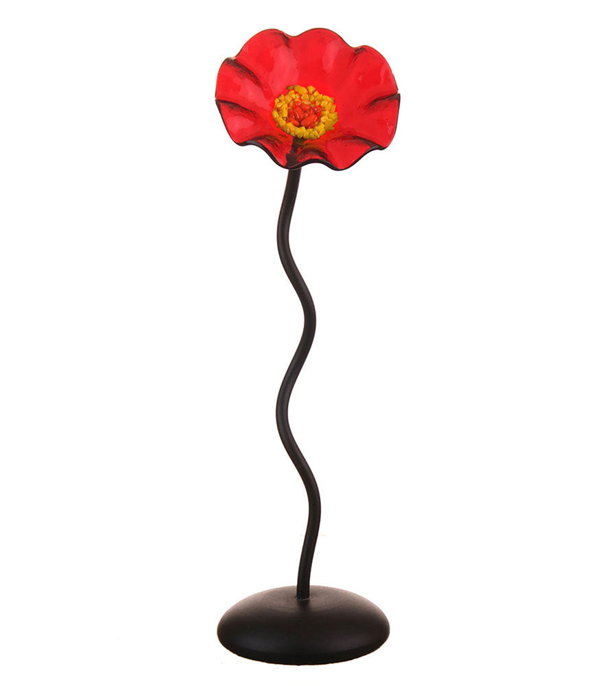 Single Stem - Trans Red - Glass Flowers by Scott Johnson