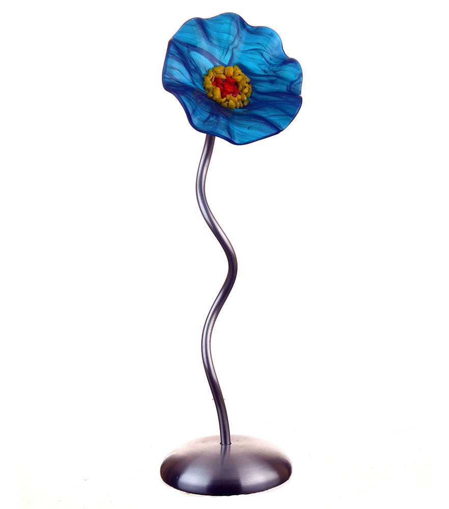 Single Stem - Aqua - Glass Flowers by Scott Johnson