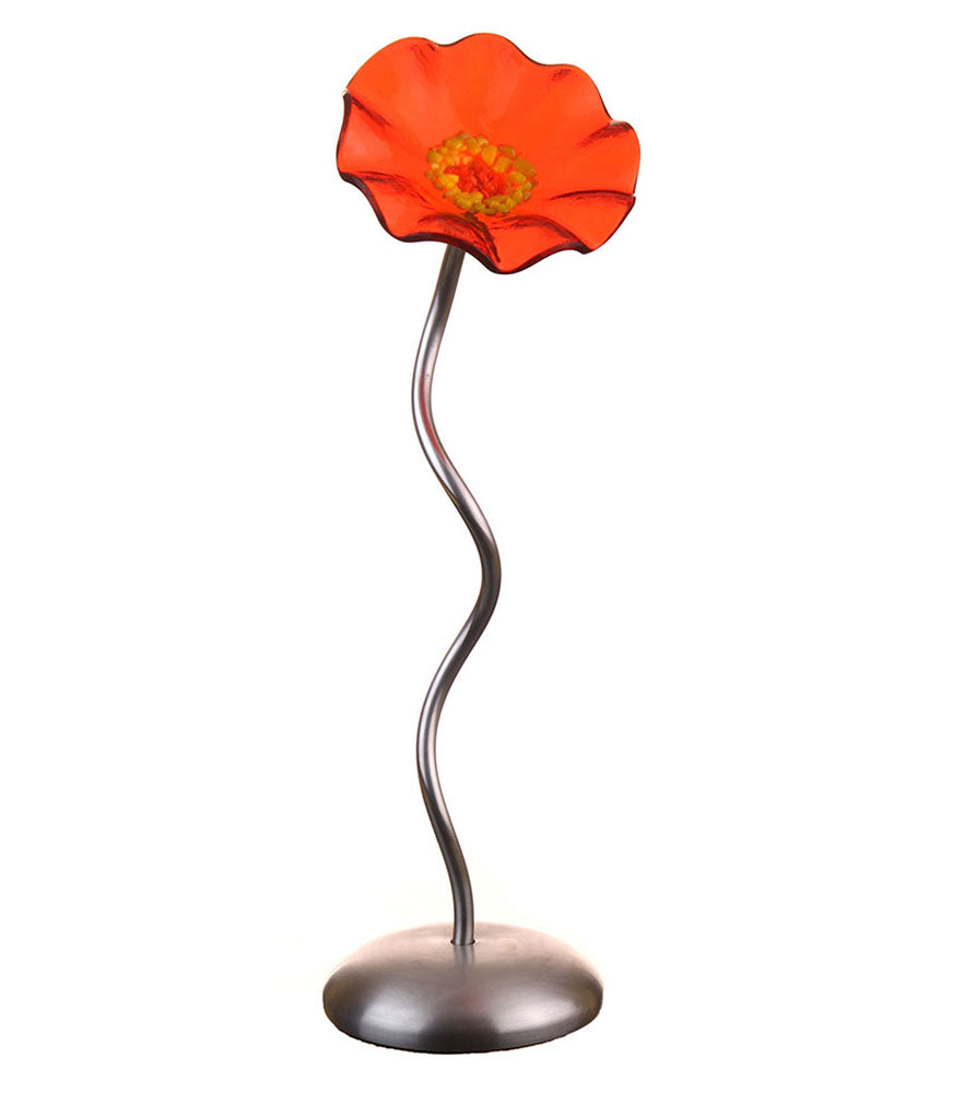 Single Stem - Trans Orange - Glass Flowers by Scott Johnson