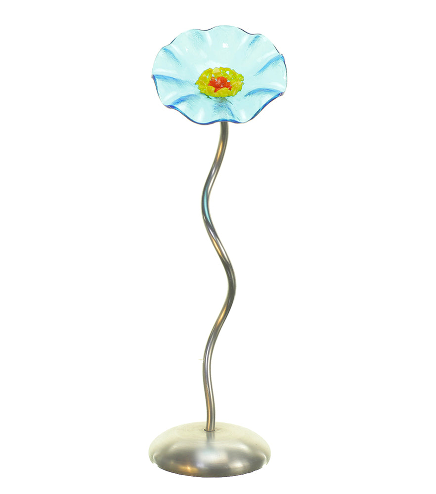 Single Stem - Turquoise - Glass Flowers by Scott Johnson