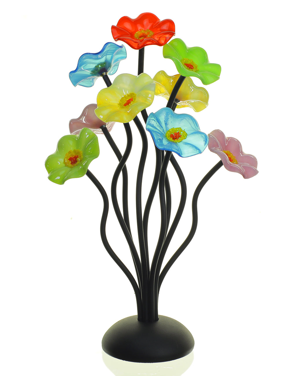 9 flower Pastel - Glass Flowers by Scott Johnson