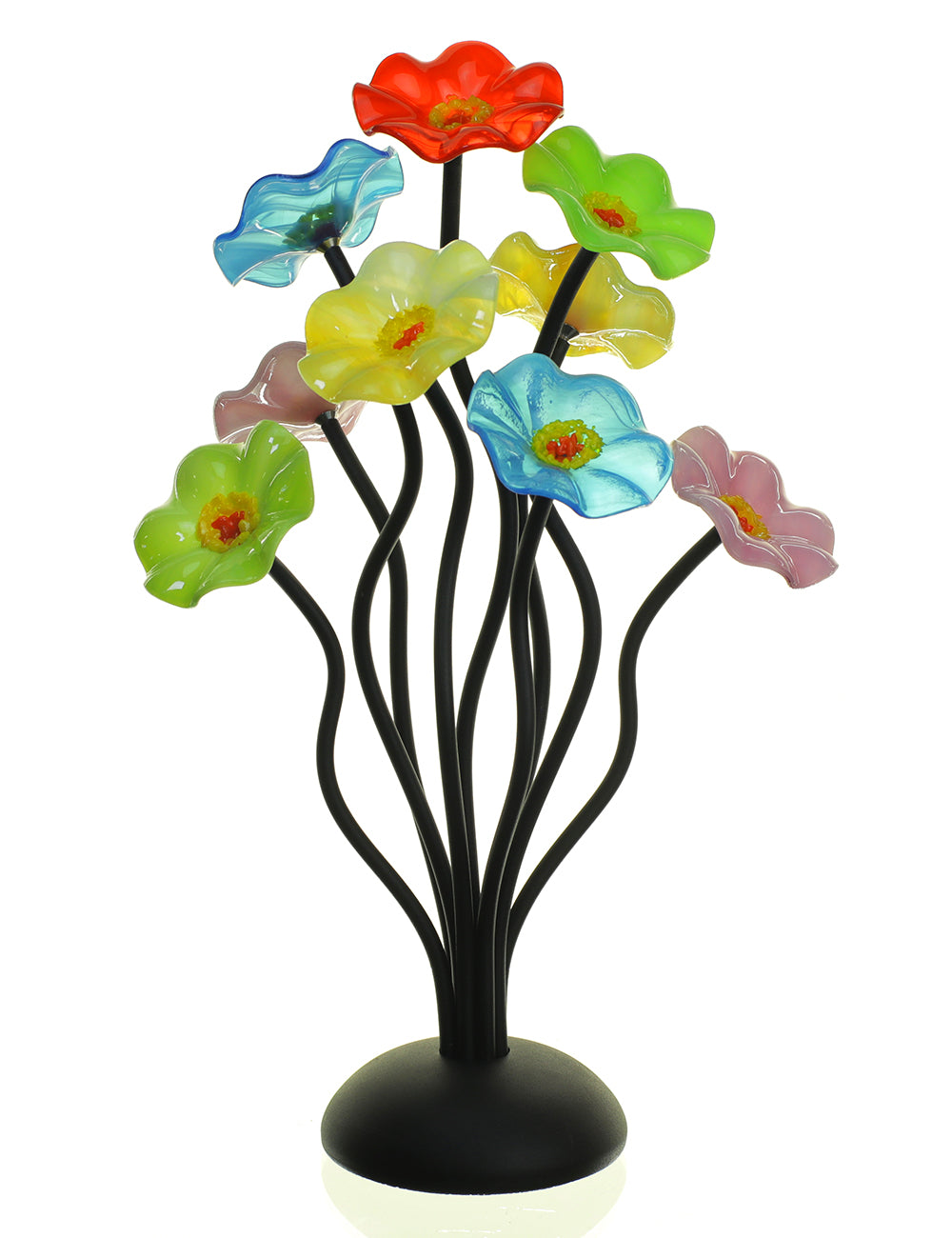 9 flower Beach - Glass Flowers by Scott Johnson