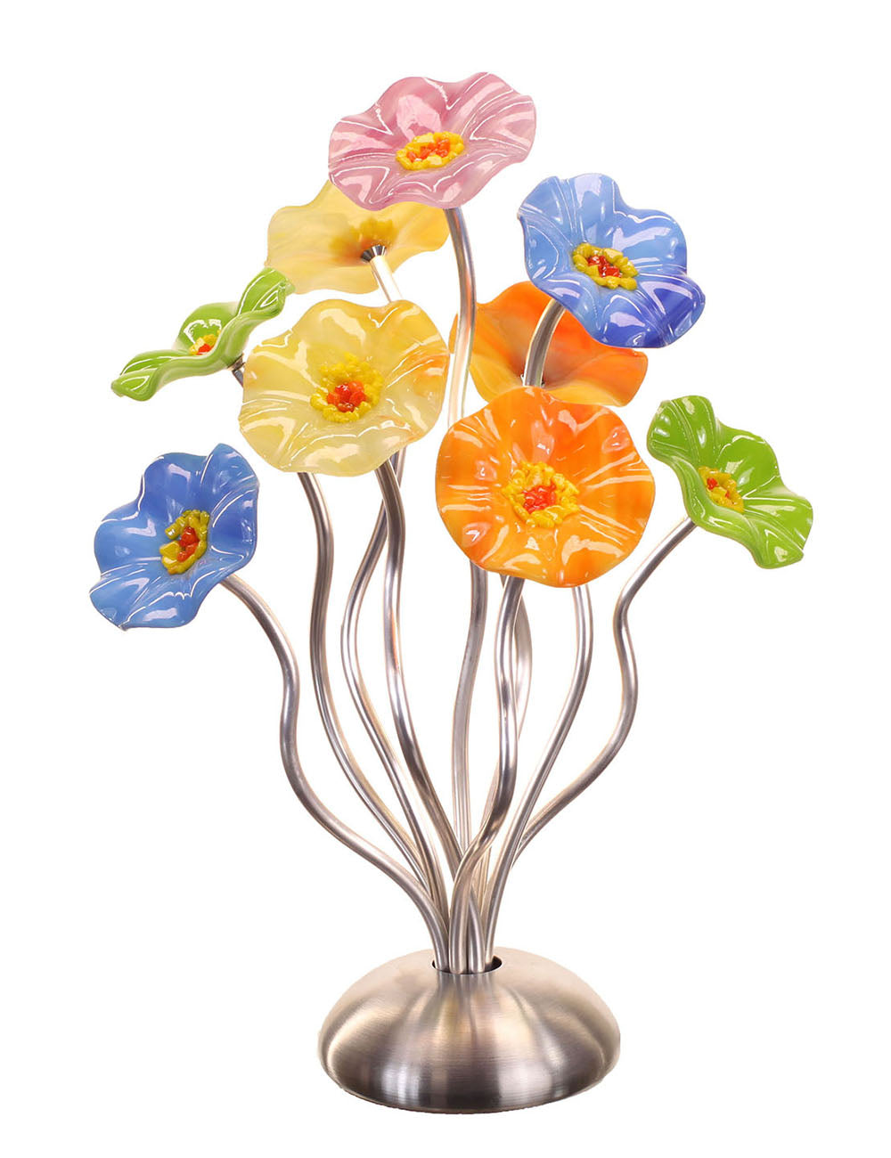 9 flower Pastel - Glass Flowers by Scott Johnson