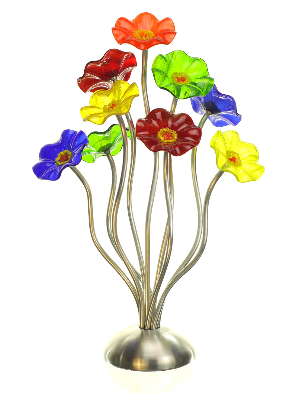 9 flower Rainbow - Glass Flowers by Scott Johnson