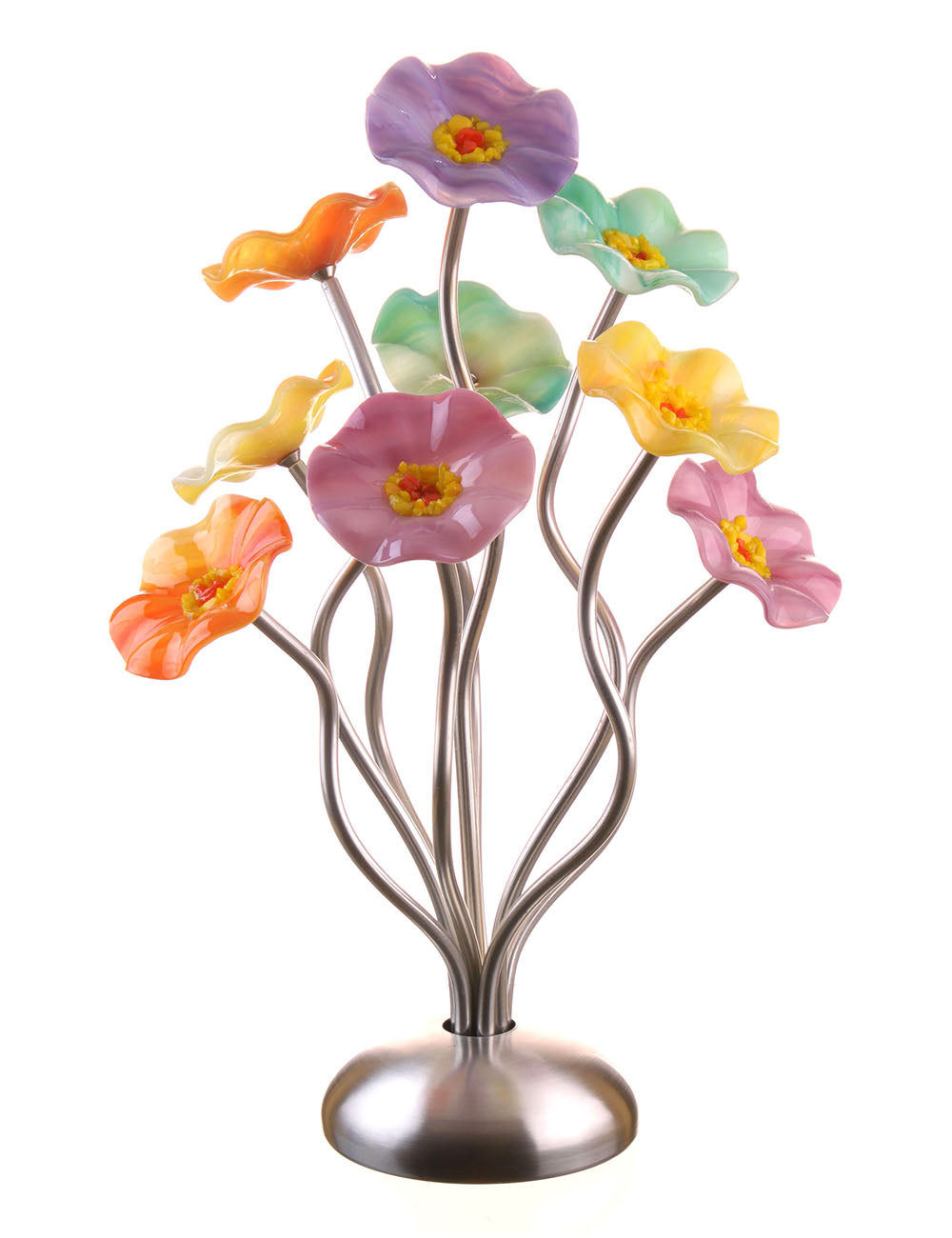 9 flower Monsoon - Glass Flowers by Scott Johnson